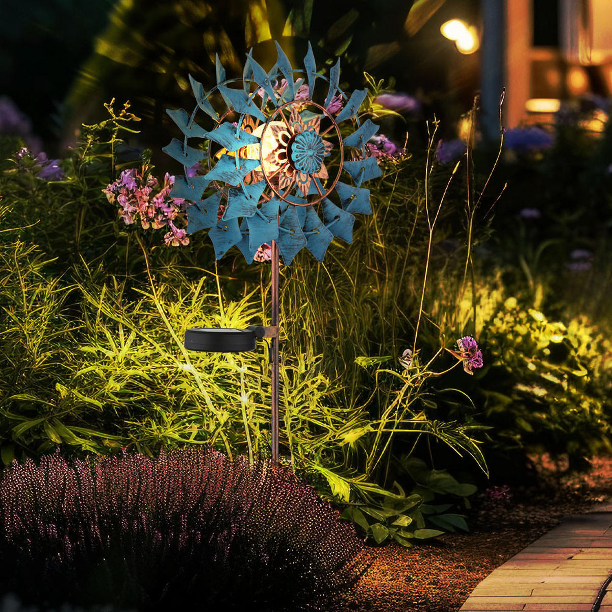 LED AUSSENLEUCHTE Metall Gold - Goldfarben, Metall (22.5/11.5/92cm) - Globo Lighting