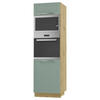 BACKOFEN-HOCHSCHRANK Kvantum D14/RU/60/207 Mint Matt / Eiche Artisan Matt 60 / 59 / 207cm - Eiche Artisan/Mintgrün, Holz/Holzwerkstoff (60/207/59cm) - Feldmann-Wohnen