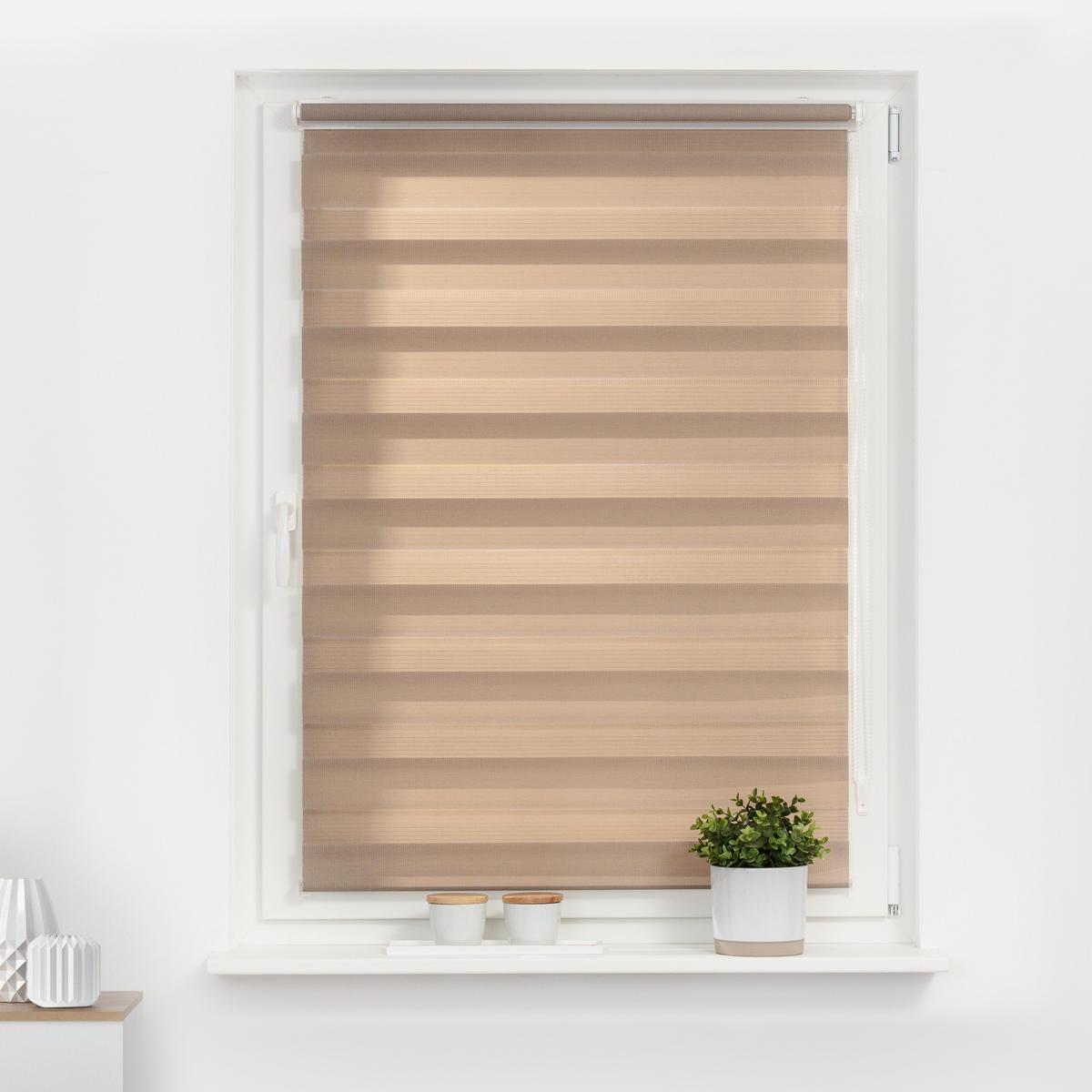 DUO ROLLO KLEMMFIX, OHNE BOHREN - Taupe, Kunststoff (45/150cm) - Lichtblick Original