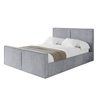 POLSTERBETT mit Bettkasten, Fußteil und Lattenrost, Boxbett ohne Matratze - EMMI-Z 140x200 Hellgrau - Hellgrau, Holzwerkstoff/Textil (140/200cm) - ALTDECOR