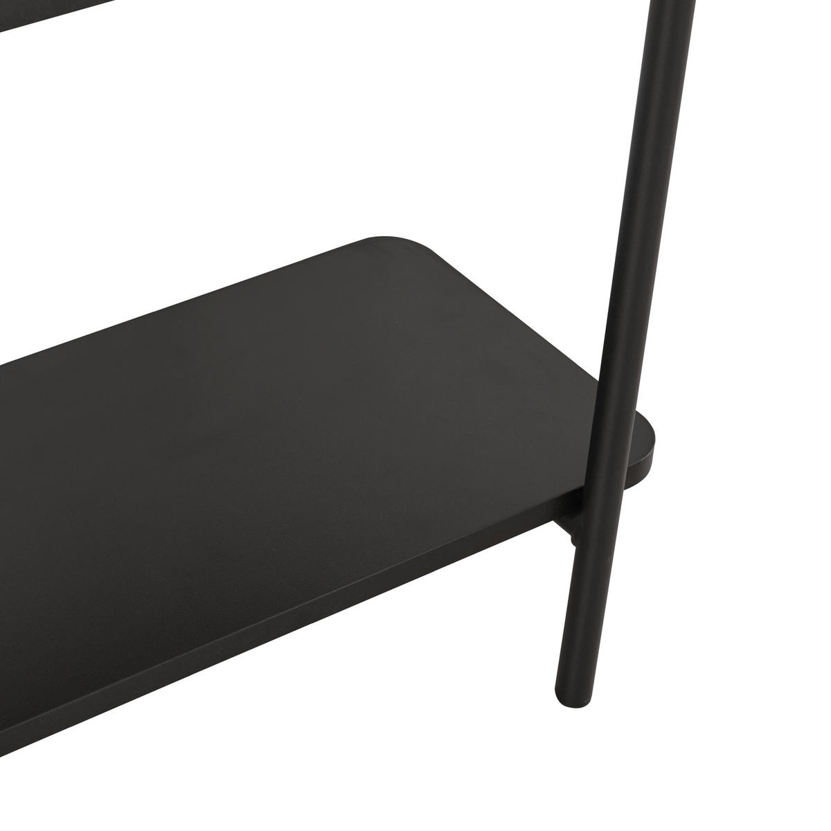 WANDGARDEROBE Bremanger - Schwarz, Holzwerkstoff/Metall (60/162/26cm) - [en.casa]