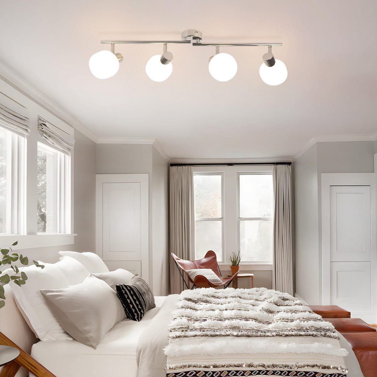 DECKENSTRAHLER Eingebung 70/10/16.5 cm - Weiß, Metall (70/10/16.5cm) - ZMH