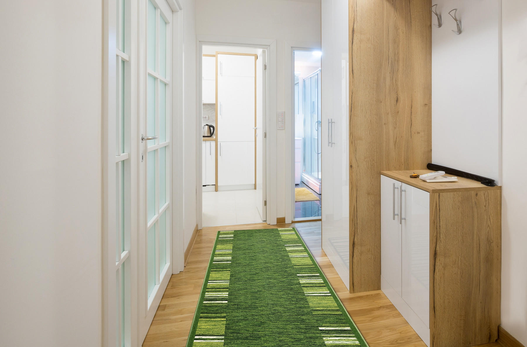 Thumbnail - rugsX Läufer, Pastellgrün, Textil, Freiform, 80x440 cm, Teppiche & Böden, Teppiche, Teppichläufer