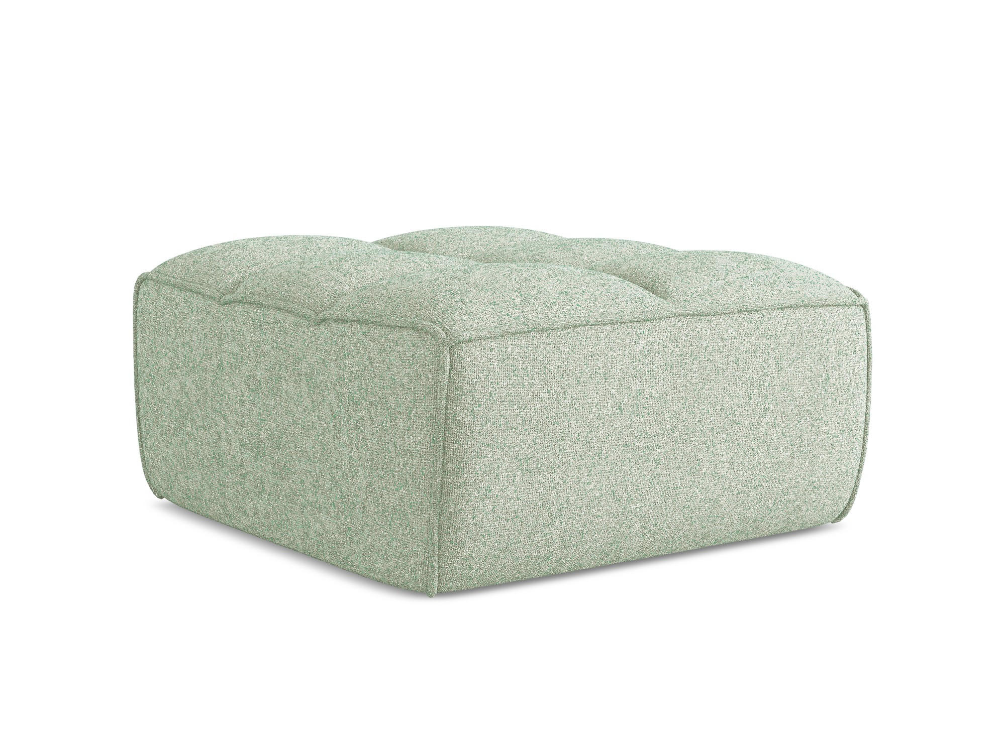 POUF Strukturstoff Stoff Grün - Schwarz/Hellgrün, Kunststoff/Textil (80/43/93cm) - Makamii
