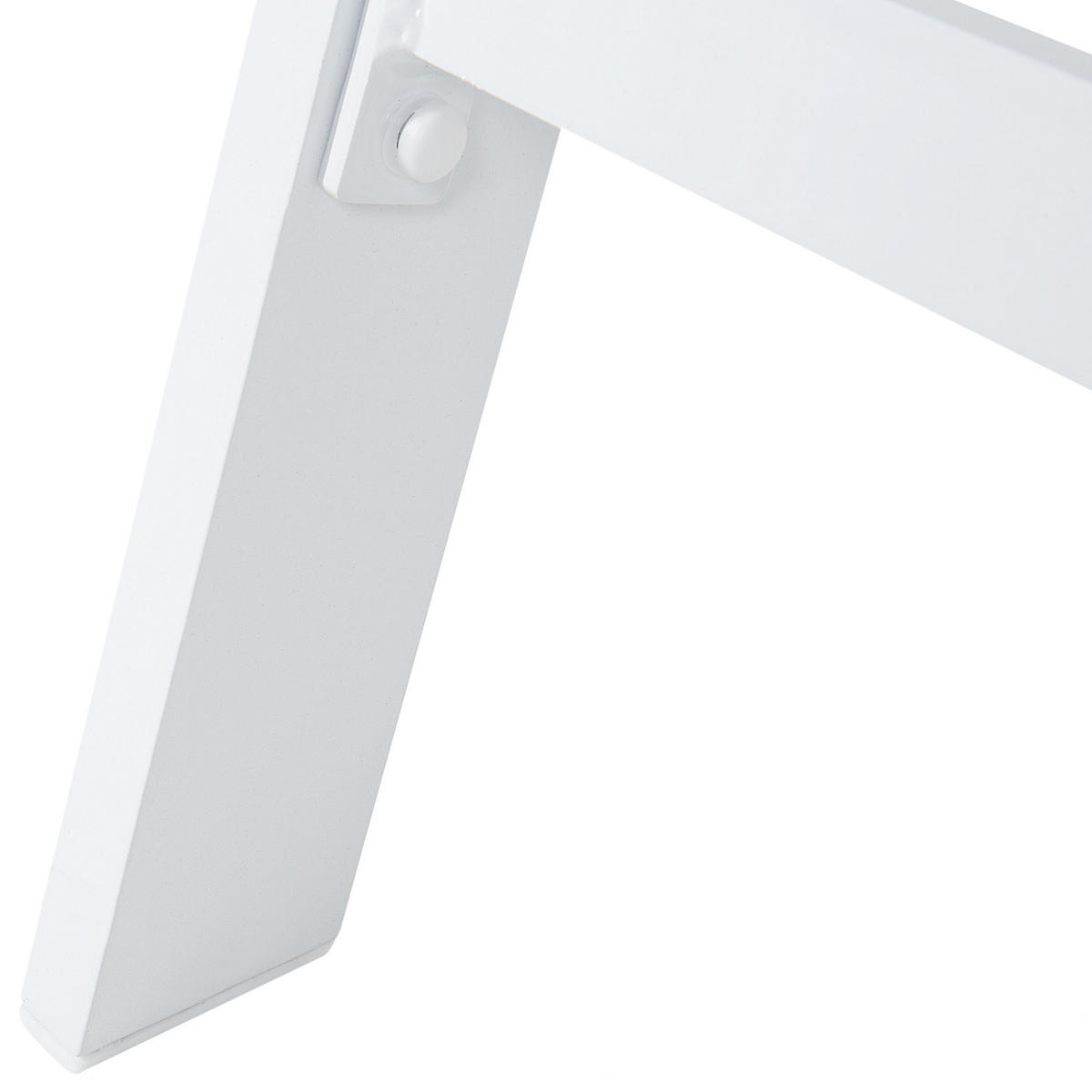 GARTENLIEGE weiß Catania - Weiß, Metall (66/103/155cm) - Beliani
