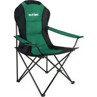 CAMPINGSESSEL bis 130 kg, mit Getränkehalter und Tragetasche - Grün, Textil/Metall (89/104/56cm) - Outtec
