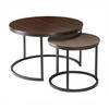 BEISTELLTISCH im 2er-Set - 70/70/45,5 cm - Braun, Holzwerkstoff (70/70/45.5cm) - Calicosy