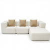 ECKSOFA Eden Komplett Weiß 3-Sitzer - Weiß, Textil (272/71/92cm) - COCO Living