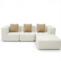 ECKSOFA Eden Komplett Weiß 3-Sitzer - Weiß, Textil (272/71/92cm) - COCO Living