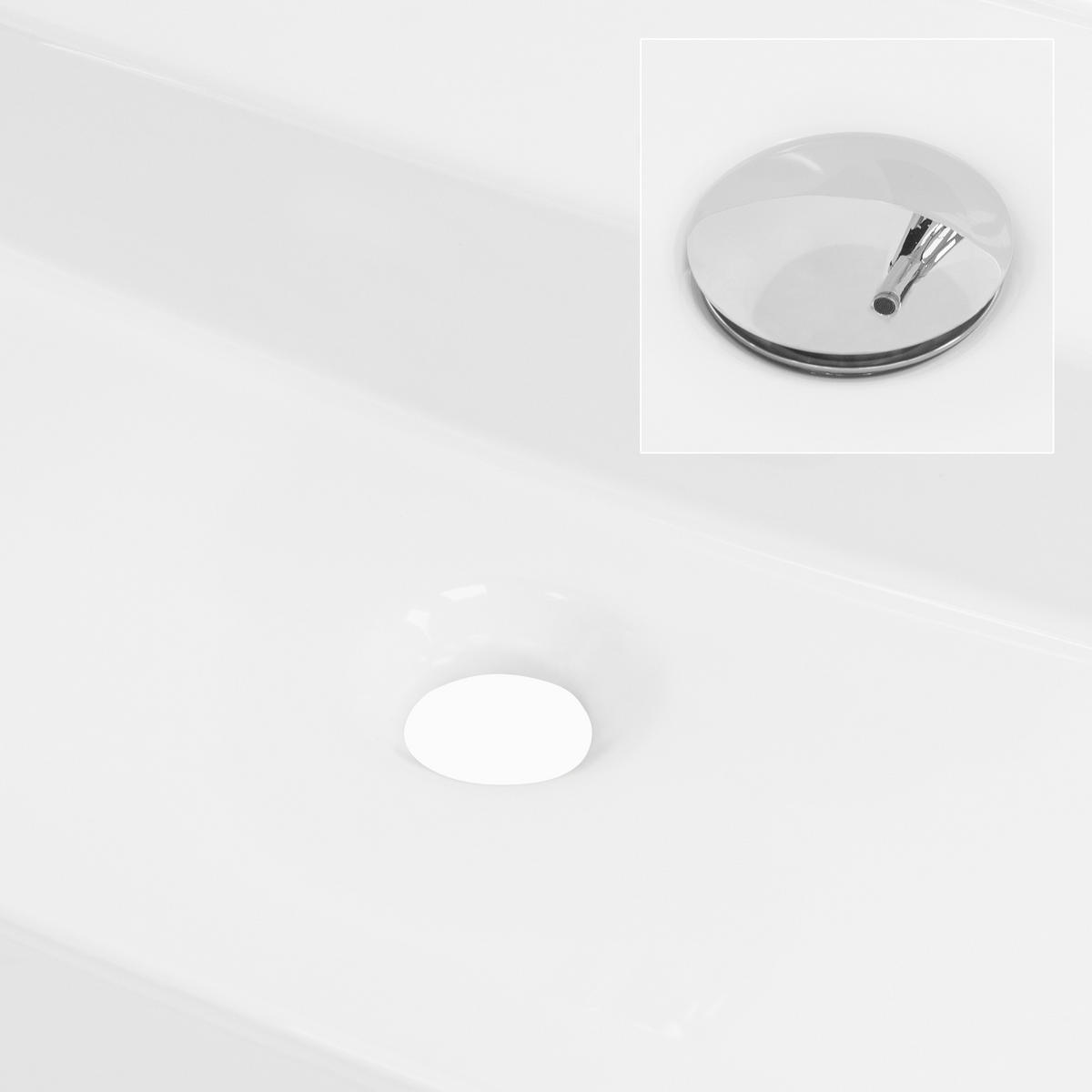 WASCHBECKEN - Weiß, Keramik (40/12/80cm) - ML-DESIGN