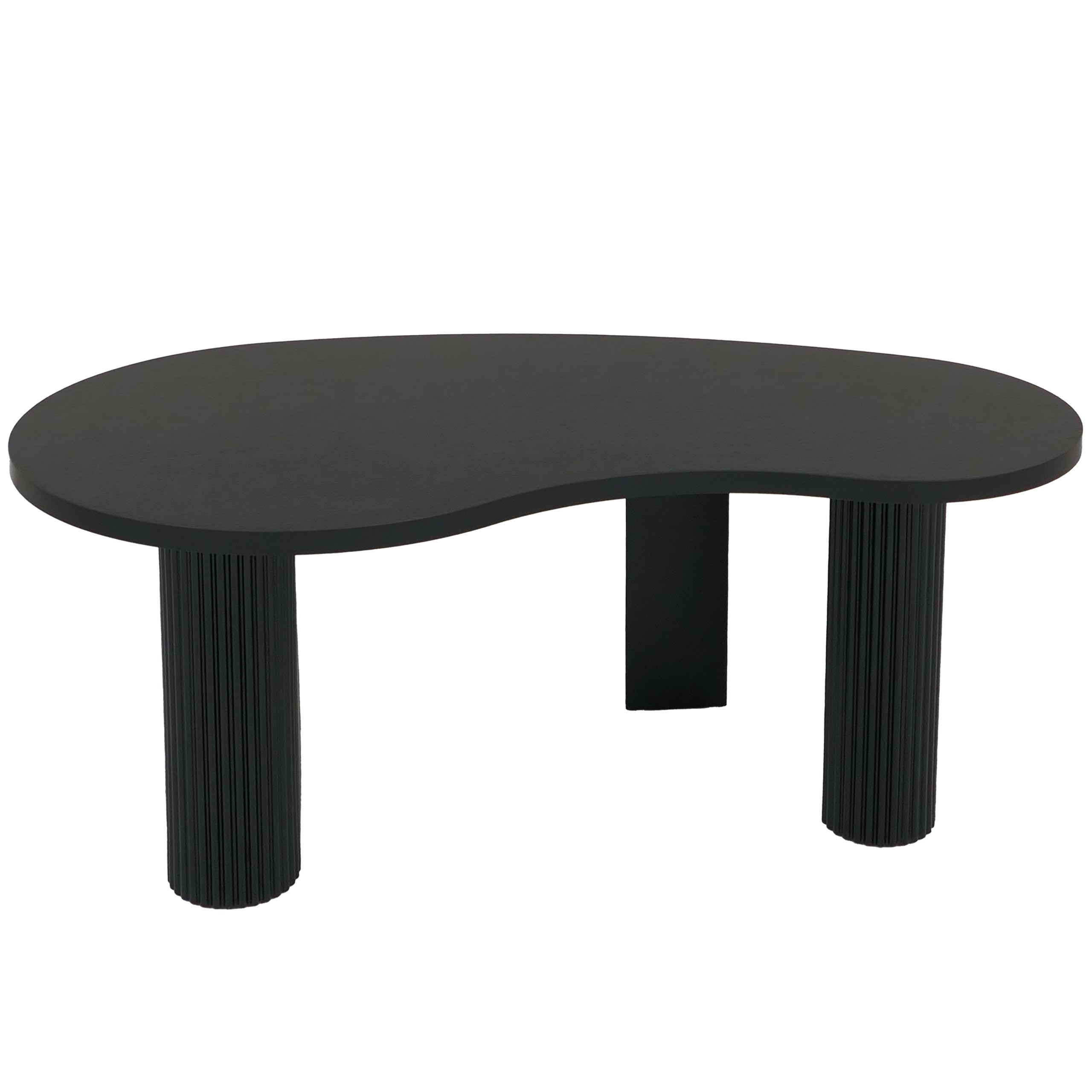 COUCHTISCH organisch Schwarz - Schwarz, Holz (60/110/45cm) - MCW