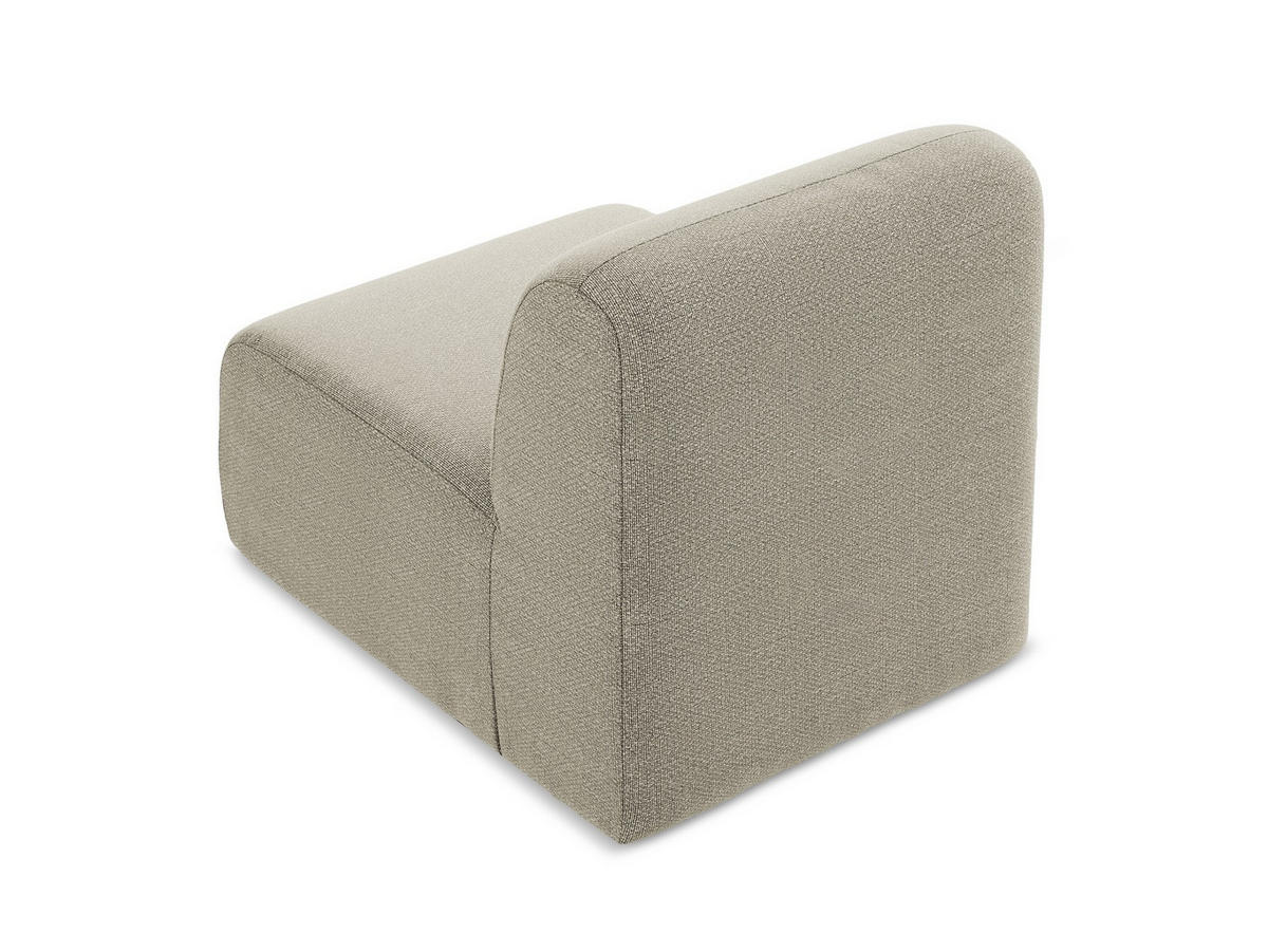 SOFAELEMENT Bouclé Stoff Grau - Taupe/Schwarz, Holzwerkstoff/Kunststoff (70/75/94cm) - Makamii