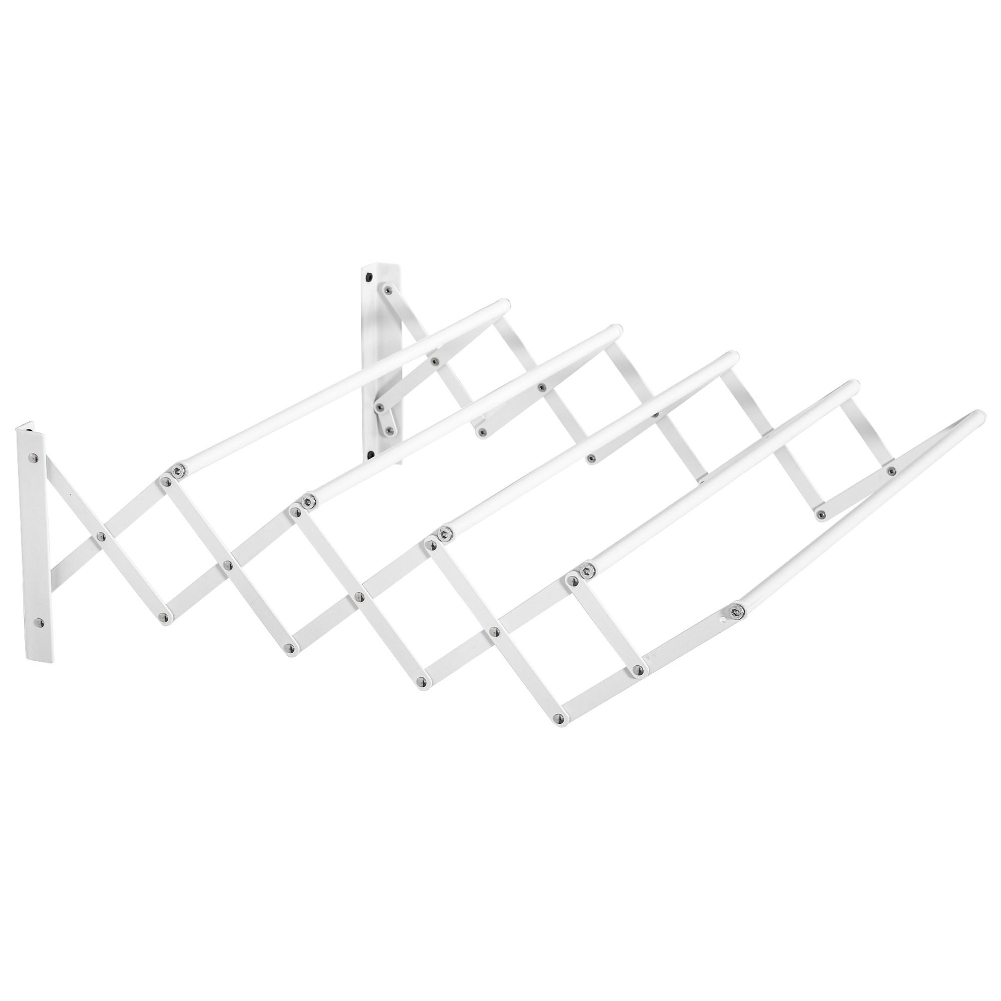 WÄSCHETROCKNER DE-09786 ausziehbar und klappbar Weiß - Weiß, Metall (63.5/20/60cm) - ComfortXL