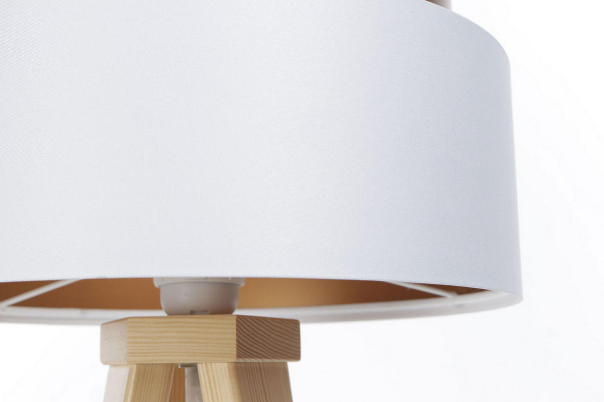 TISCHLAMPE Weiß 30/45 cm - Braun, Kunststoff (30/0.7/45cm) - ONZENO