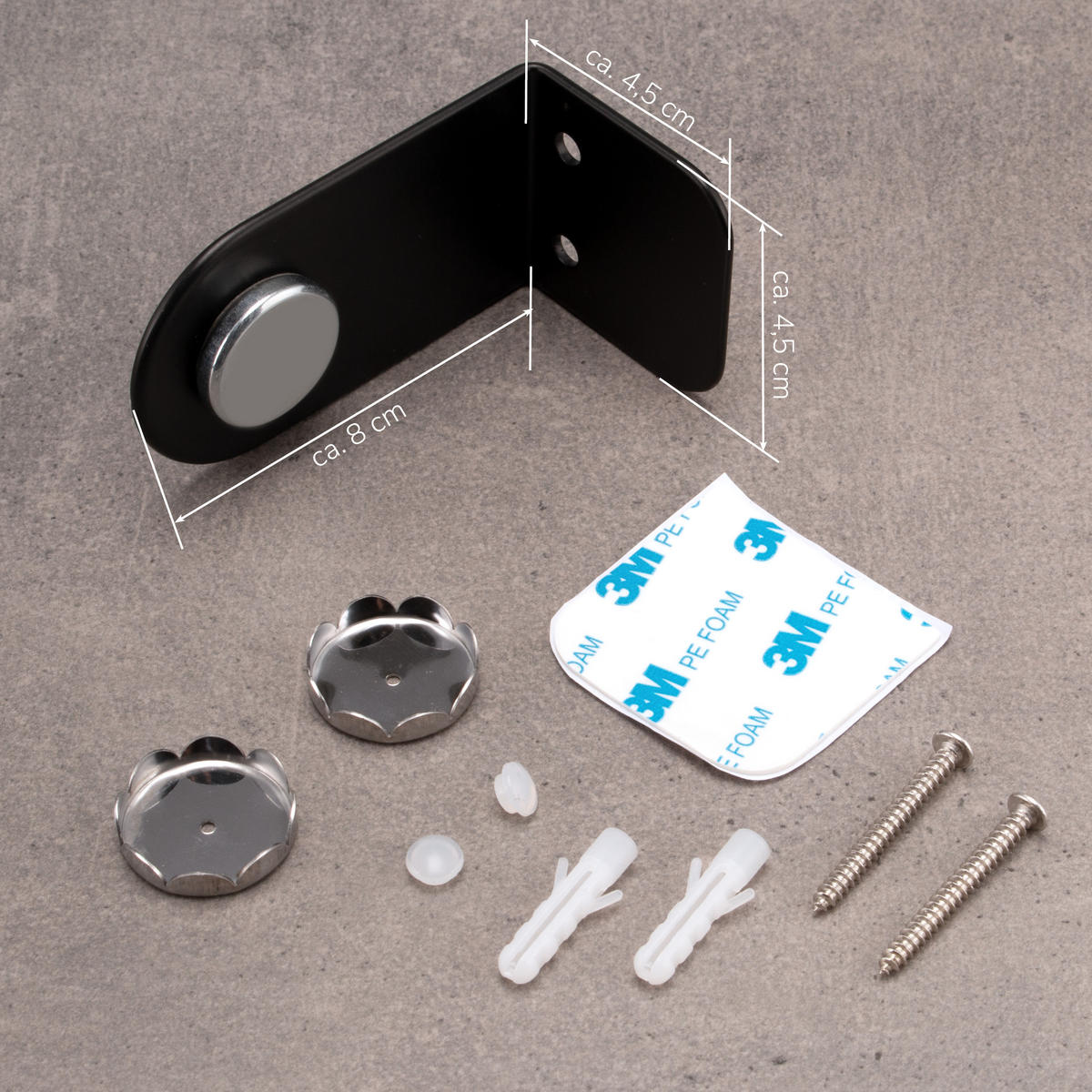 MAGNET-SEIFENHALTER, schwarz, Edelstahl - Schwarz, Metall (4.5/4.5/8cm) - bremermann