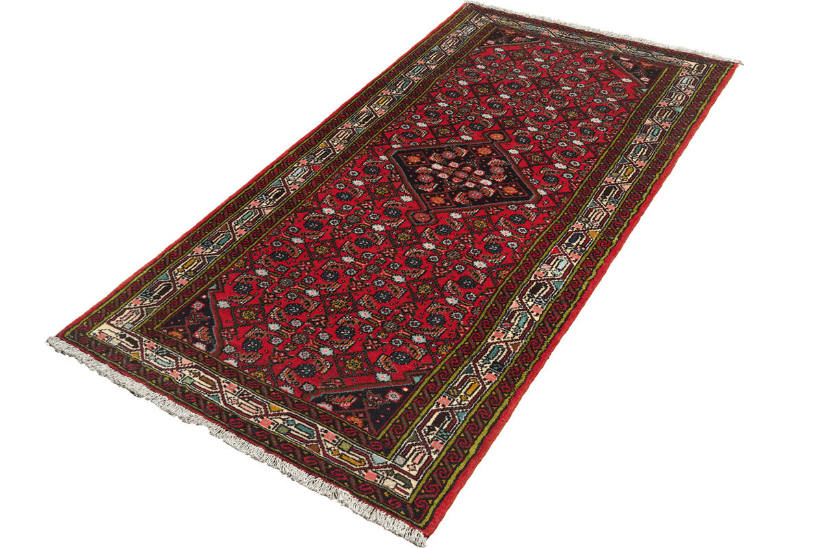 LÄUFER Orient handgeknüpft Assadabad Rot 200/84 cm Schurwolle - Rot, Textil (84/200cm) - Looma