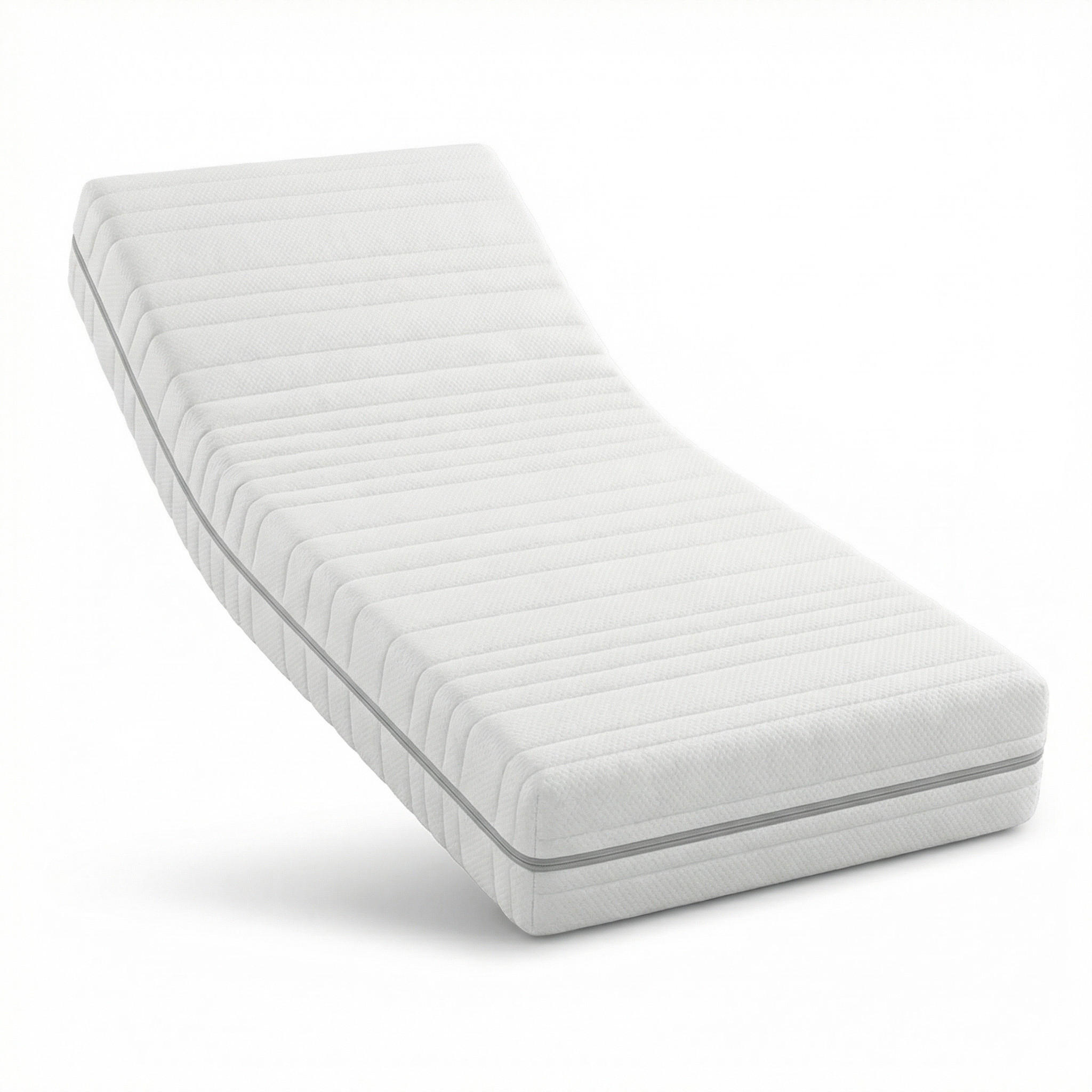 KALTSCHAUMMATRATZE 100x200 cm – 25 cm Komforthöhe – 7 Zonen – H2 H3 – ergonomisch - Weiß, Textil (100/200cm) - Mister Sandman