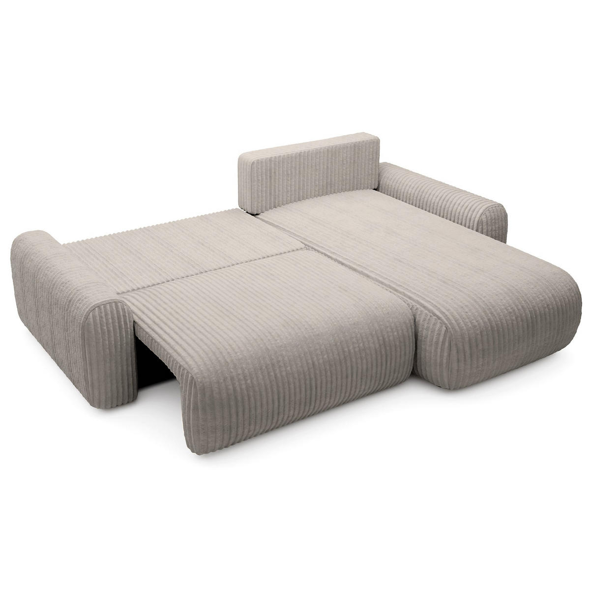 ECKSOFA Lelu Greige beidseitig - Taupe/Schwarz, Kunststoff/Textil (245/165cm) - Selsey