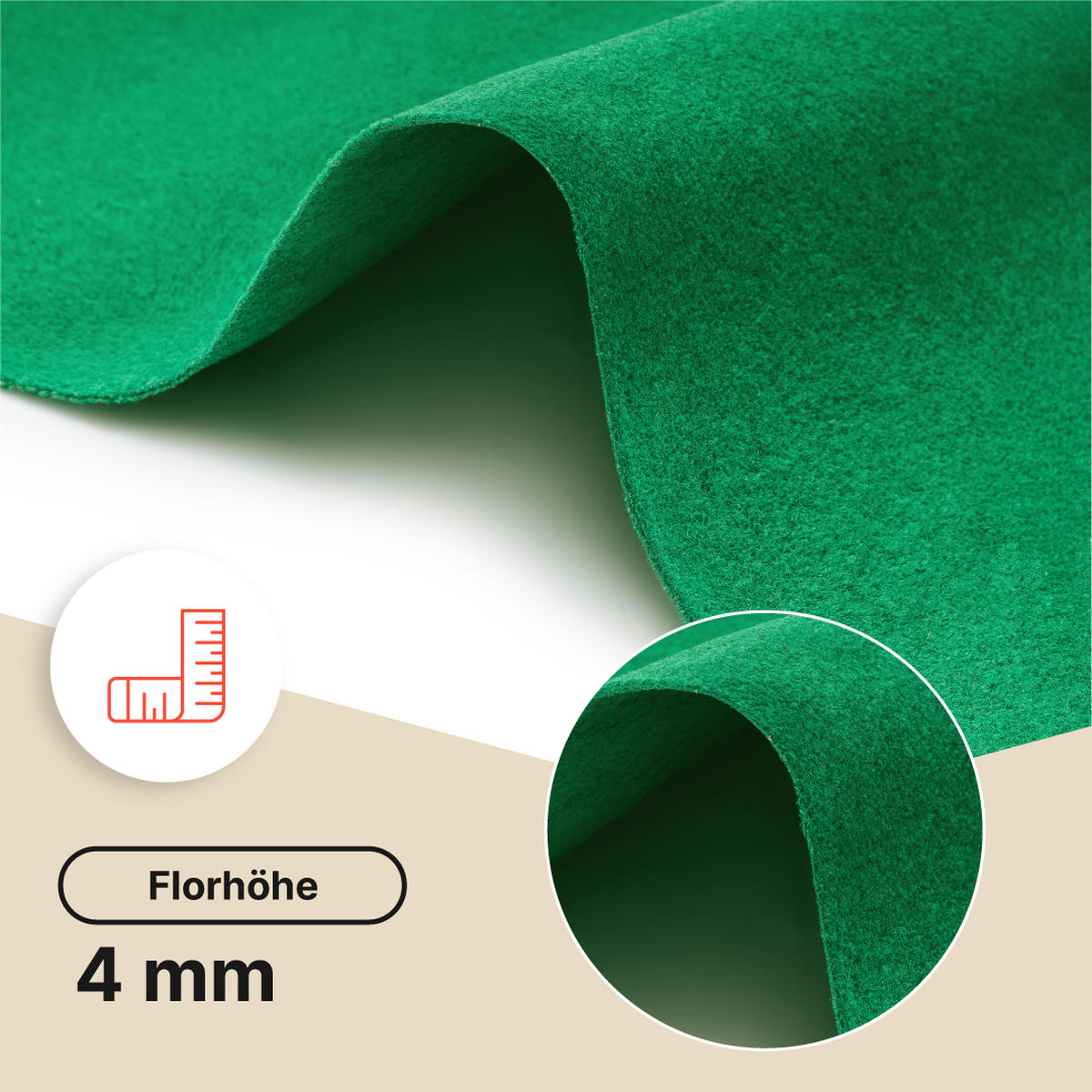 RASENTEPPICH VERA Grün 200/650 cm - Grün, Textil (200/650cm) - Tapiso