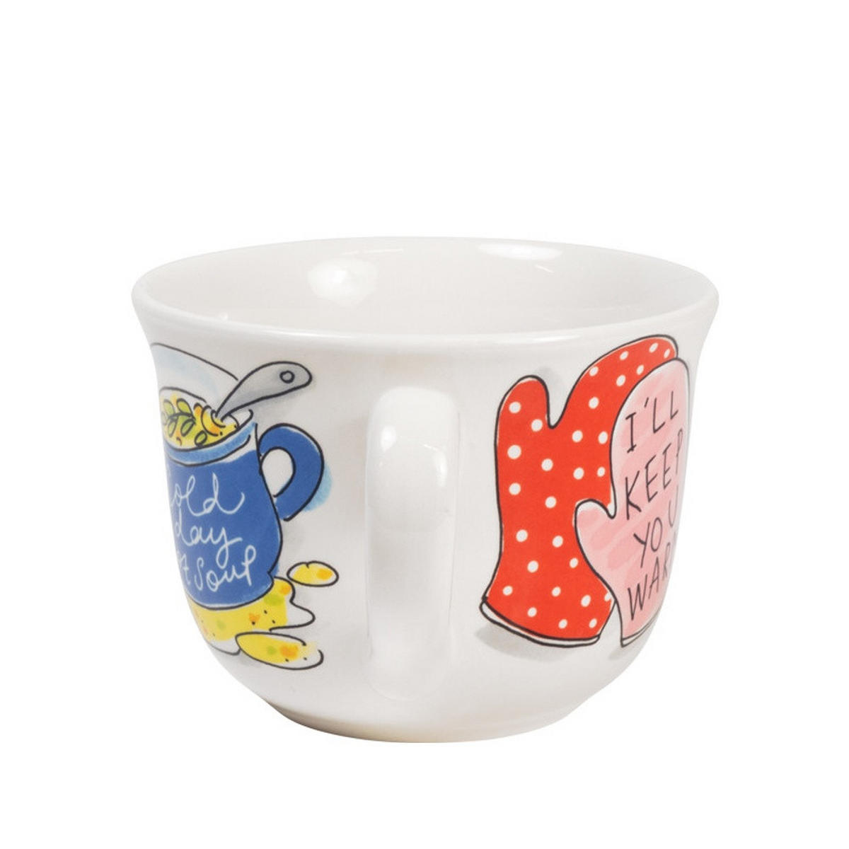 SUPPENSCHALE Heiße Suppe in Bunt - 600 ml - Multicolor, Keramik (12.7/16.2/9.7cm) - Blond Amsterdam
