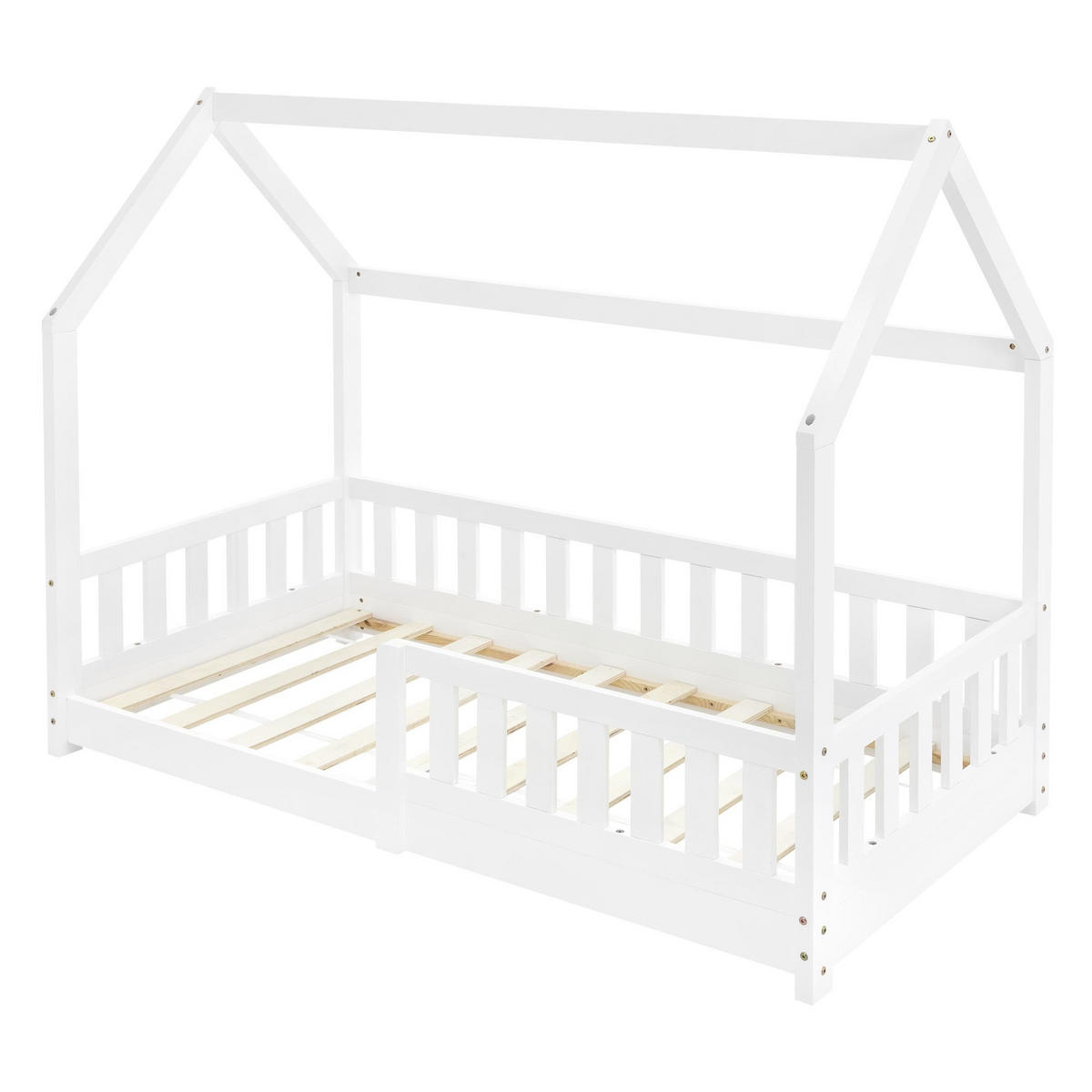 KINDERBETT mit Dach 80x160 cm Weiß - Weiß, Holz (80/160cm) - ML-DESIGN