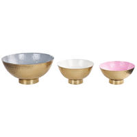 DEKOSCHALE Metall mehrfarbig/gold Baru - Goldfarben, Metall (16cm) - Beliani