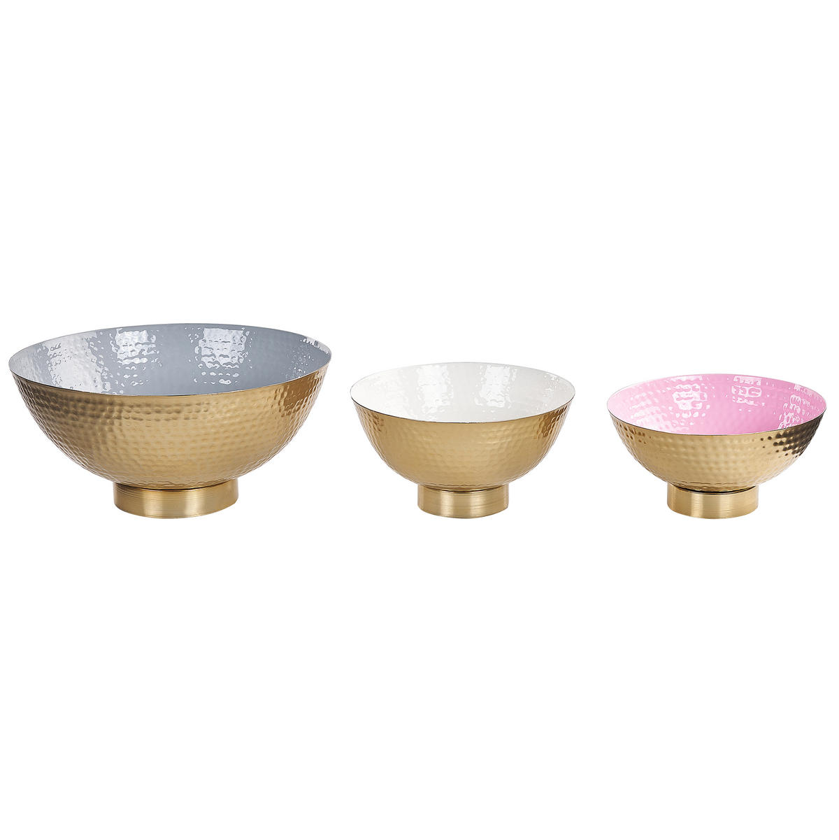 DEKOSCHALE Metall mehrfarbig/gold Baru - Goldfarben, Metall (16cm) - Beliani