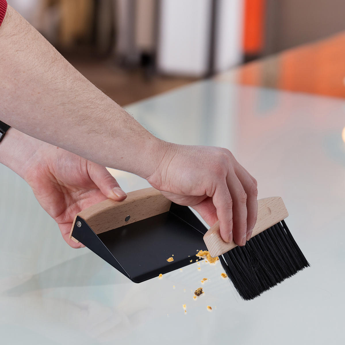 TISCHKEHRSET - Schwarz, Holz/Kunststoff (15.5/4/11cm) - Relaxdays