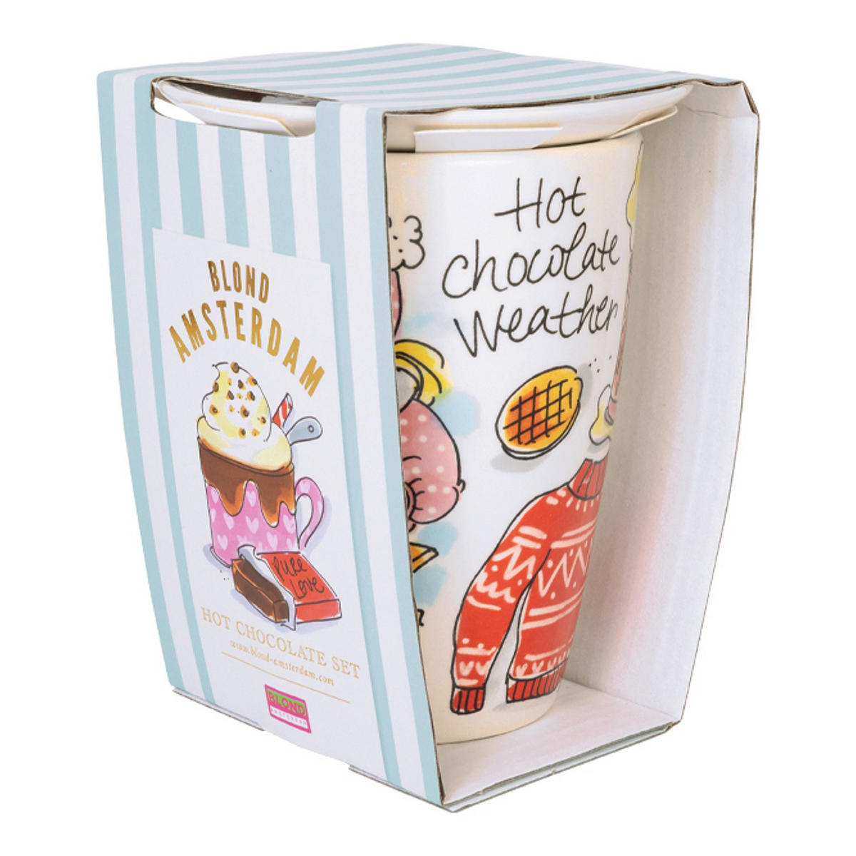 SET 2-tlg. Hot Chocolate Weather in Bunt - 0,5 L - Multicolor, Keramik (0.5L) - Blond Amsterdam