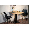 BISTROTISCH IRIS - Beige/Schwarz, Holz/Metall (80/80/75cm) - SAM