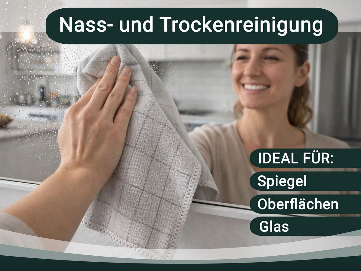 REINIGUNGSTÜCHER, 5er-Set, 40x60 cm, 80% Polyester, 20% Polyamid, Grau - Silberfarben, Textil (40/60cm) - Zollner
