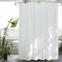 DUSCHVORHANG Textil 240 x 200 cm Weiß Wasserdicht - Weiß, Textil (240/200cm)