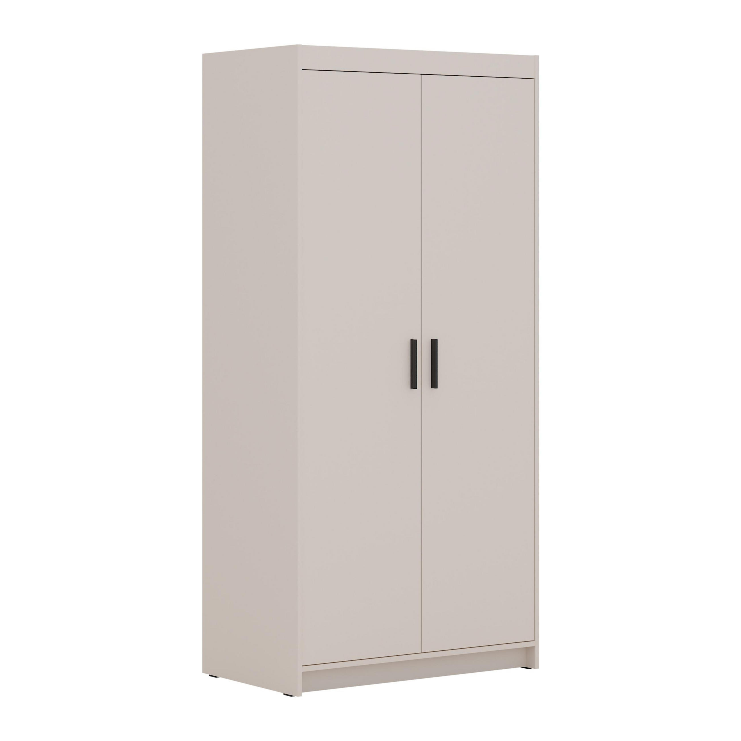 KLEIDERSCHRANK Storicos Beige 89,7/190,5/53 cm - Modern 2-türig - Beige, Holzwerkstoff/Kunststoff (89.8/190.6/53cm) - AX Living