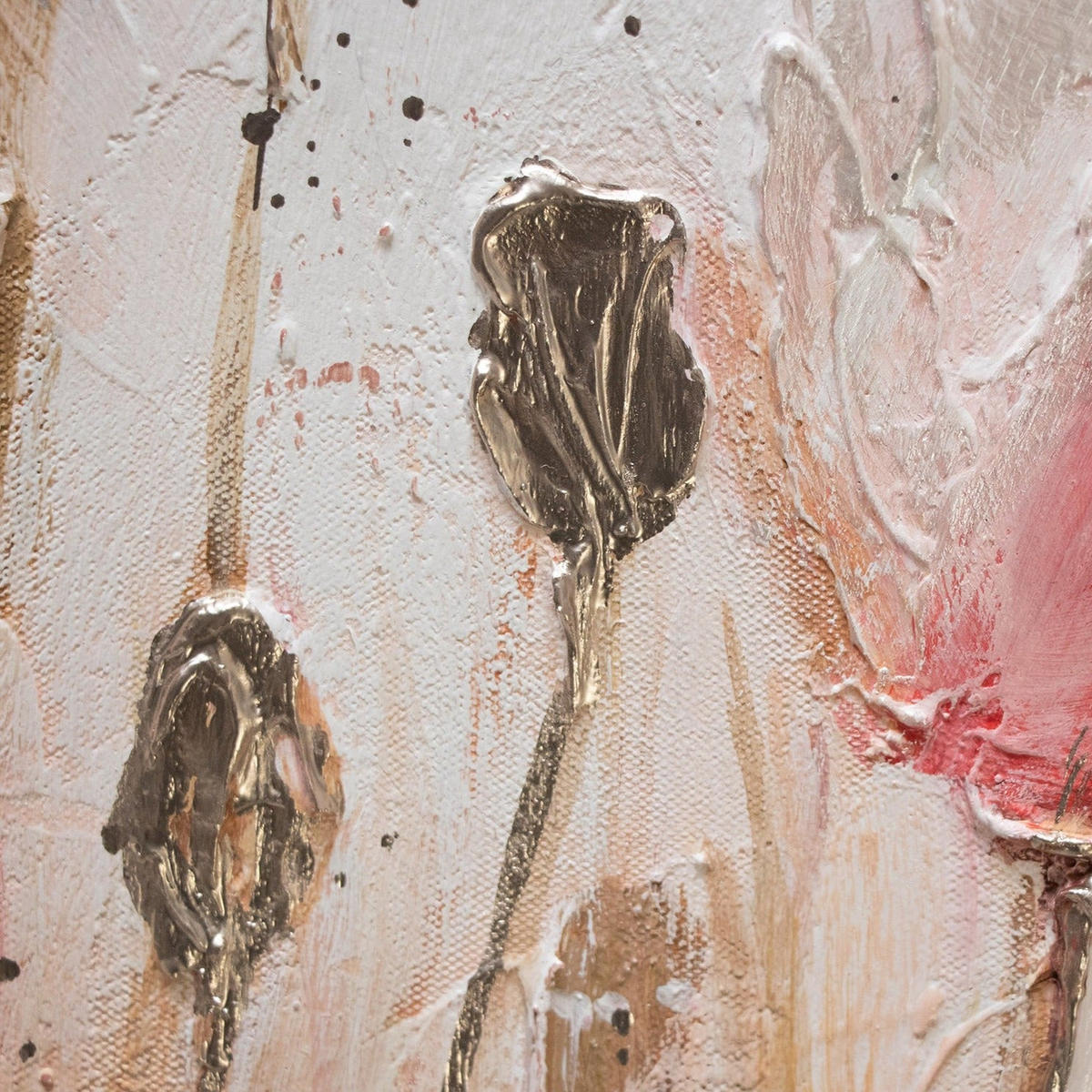 GEMÄLDE April auf Keilrahmen 100x50 cm - Rosa, Holz (100/50cm) - YS-art gallery