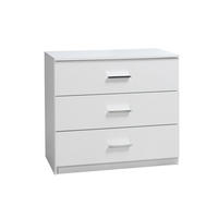 KOMMODE Panarea weiß Hochglanz 93 / 42 / 80,5cm - Weiß, Holz/Holzwerkstoff (93/80.5/42cm) - Feldmann-Wohnen