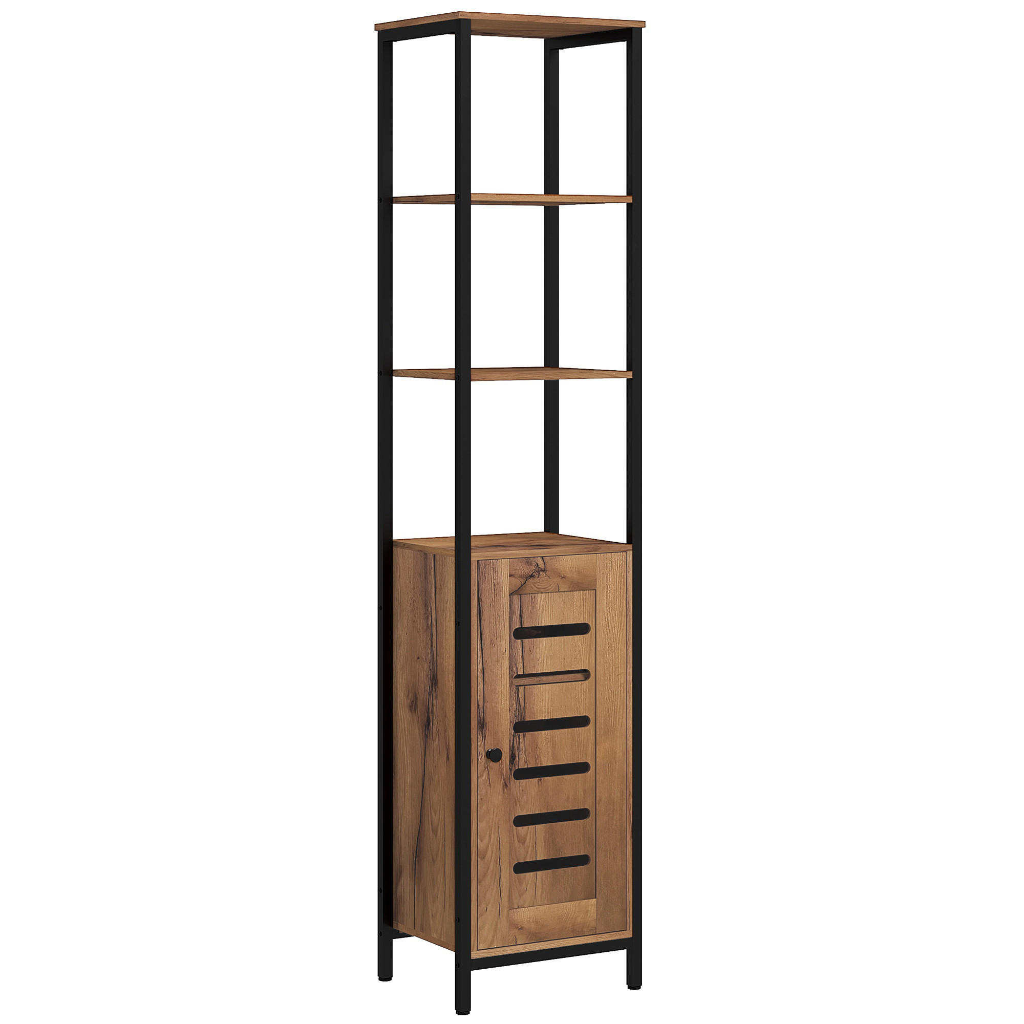 HOCHSCHRANK DE-12383 37/30/167 cm Rostbraun - Braun, Holzwerkstoff (30/167/37cm) - ComfortXL