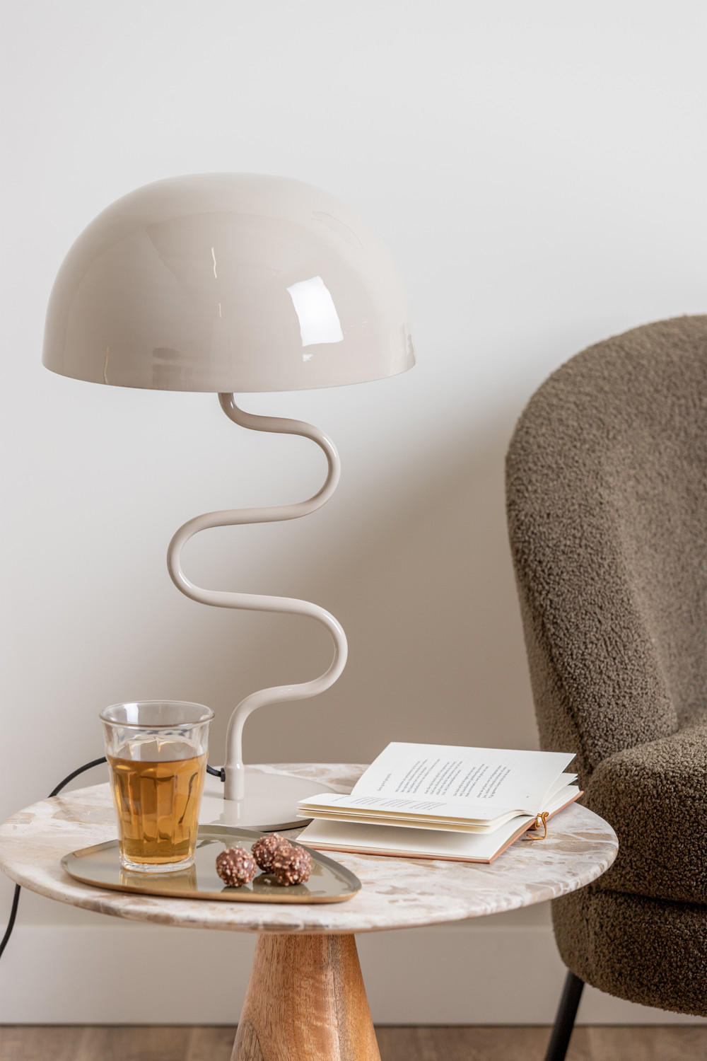 TISCHLAMPE Twist 31/31/54 cm - Grau, Metall (31/31/54cm) - Leitmotiv