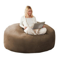 SITZSACK Kaffeebraun klappbar - Braun, Textil (120/60/120cm) - WISHDOR