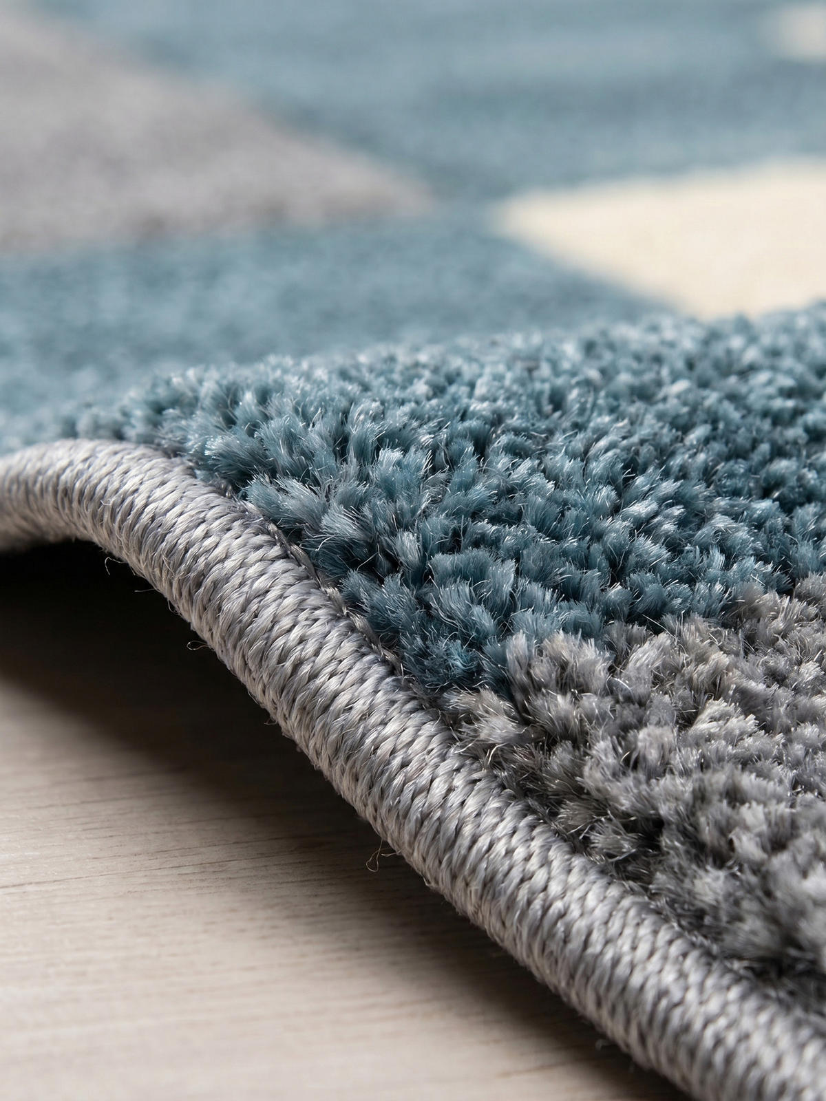 KURZFLORTEPPICH LATEMAR, kariert, Blau, 80 x 300 cm - Blau, Textil (80/300cm) - KADIMA DESIGN