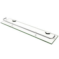GLASABLAGE 60/11/3.5 cm Badezimmer Wandmontage Glas Transparent - Transparent, Glas/Metall (60/3.5/11cm) - Livingandhome