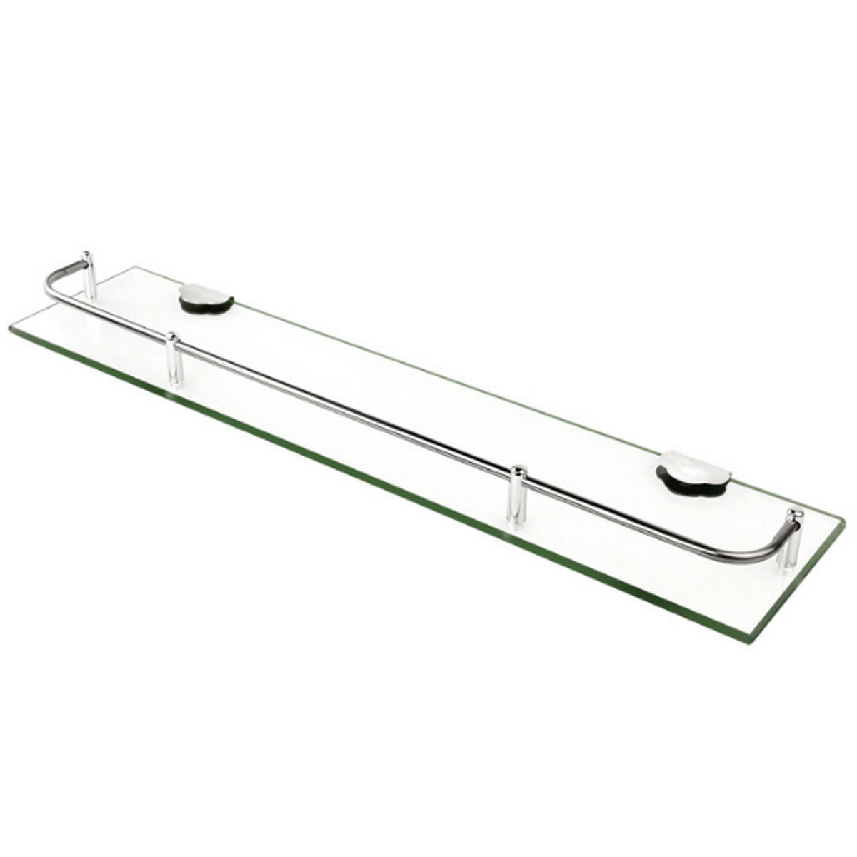 GLASABLAGE 60/11/3.5 cm Badezimmer Wandmontage Glas Transparent - Transparent, Glas/Metall (60/3.5/11cm) - Livingandhome