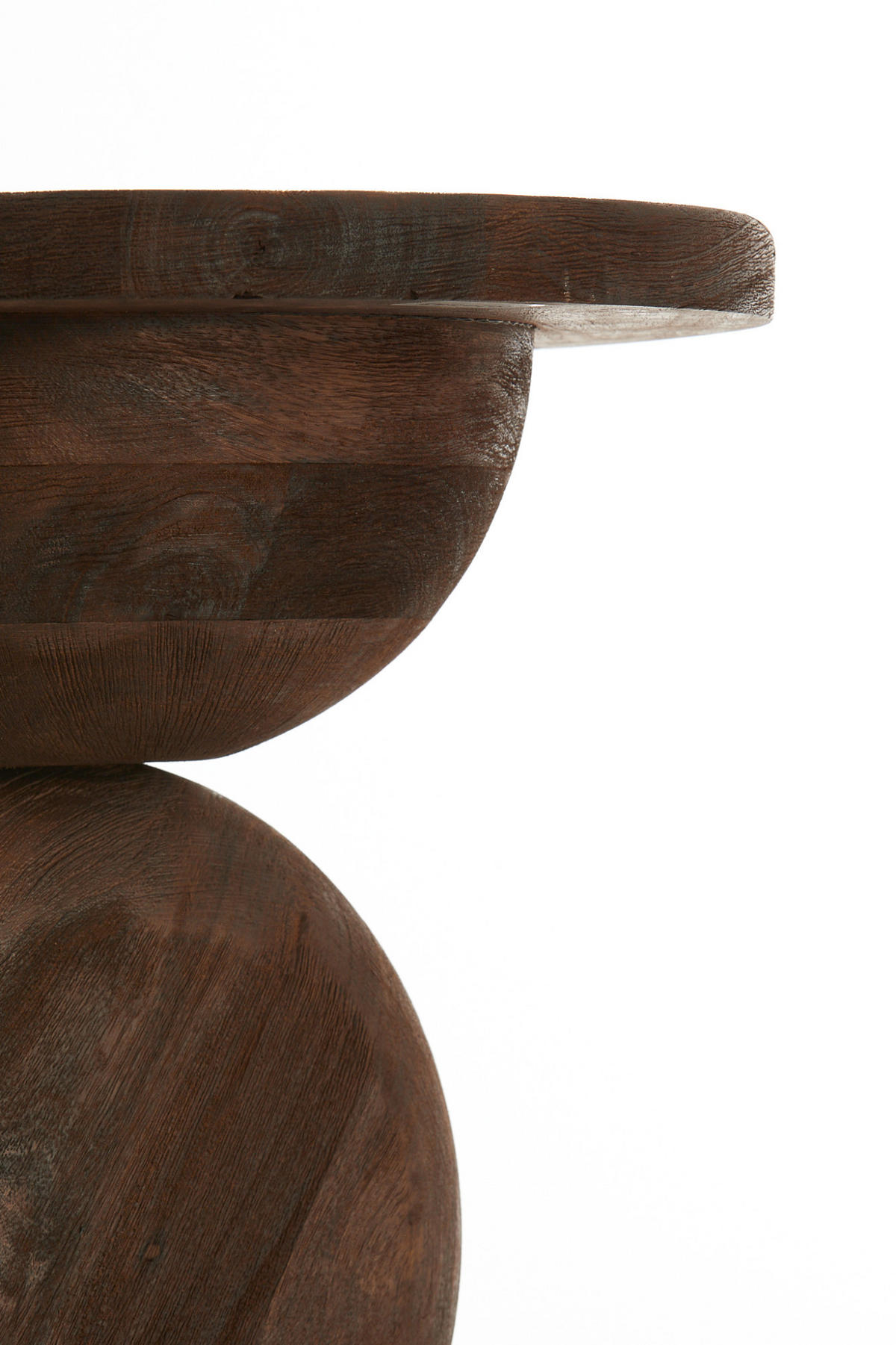 BEISTELLTISCH Mirto Braun Ø40/50 cm - Dunkelbraun, Holz (40/40/50cm) - Light & Living