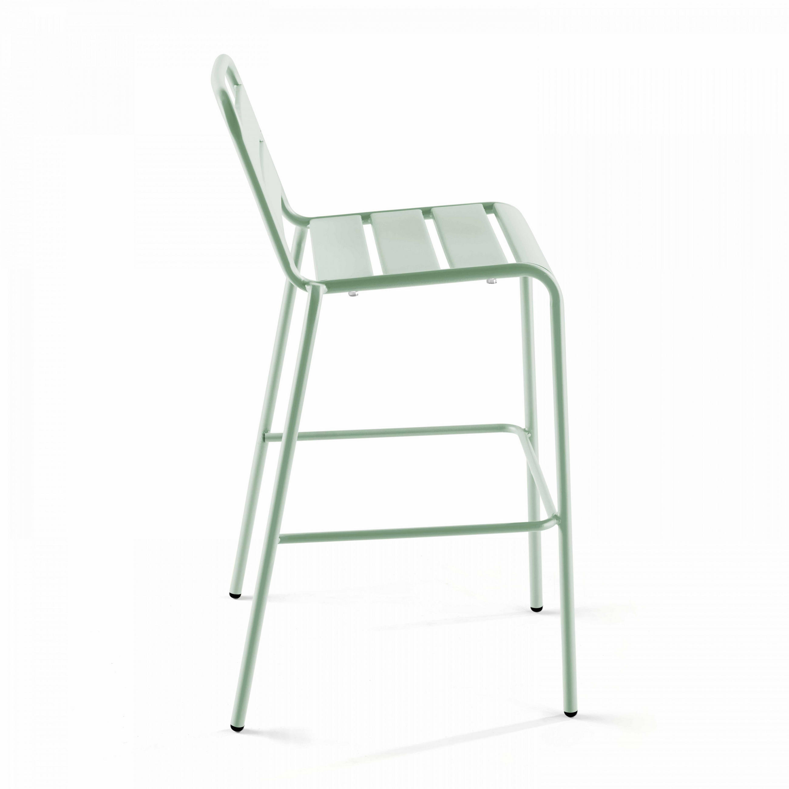 BARHOCKER, Salbeigrünen - Hellgrün, Metall (49/101/58cm) - Oviala
