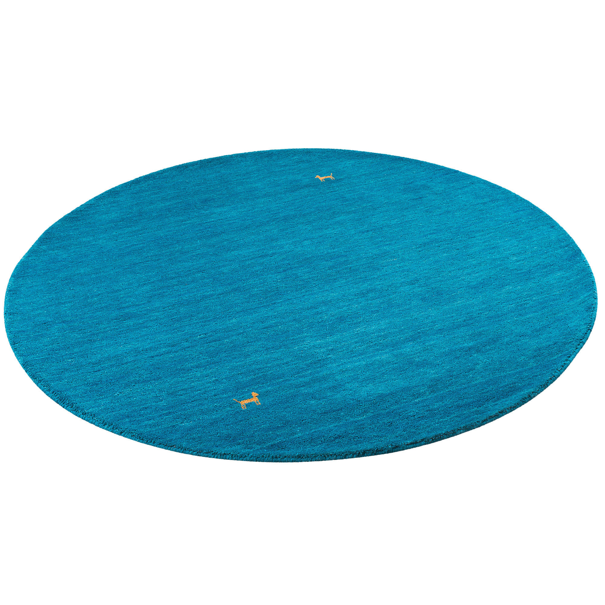 Thumbnail - Pergamon Natur, Türkis, Textil, Rund, 200x200 cm, Teppiche & Böden, Teppiche, Naturteppiche