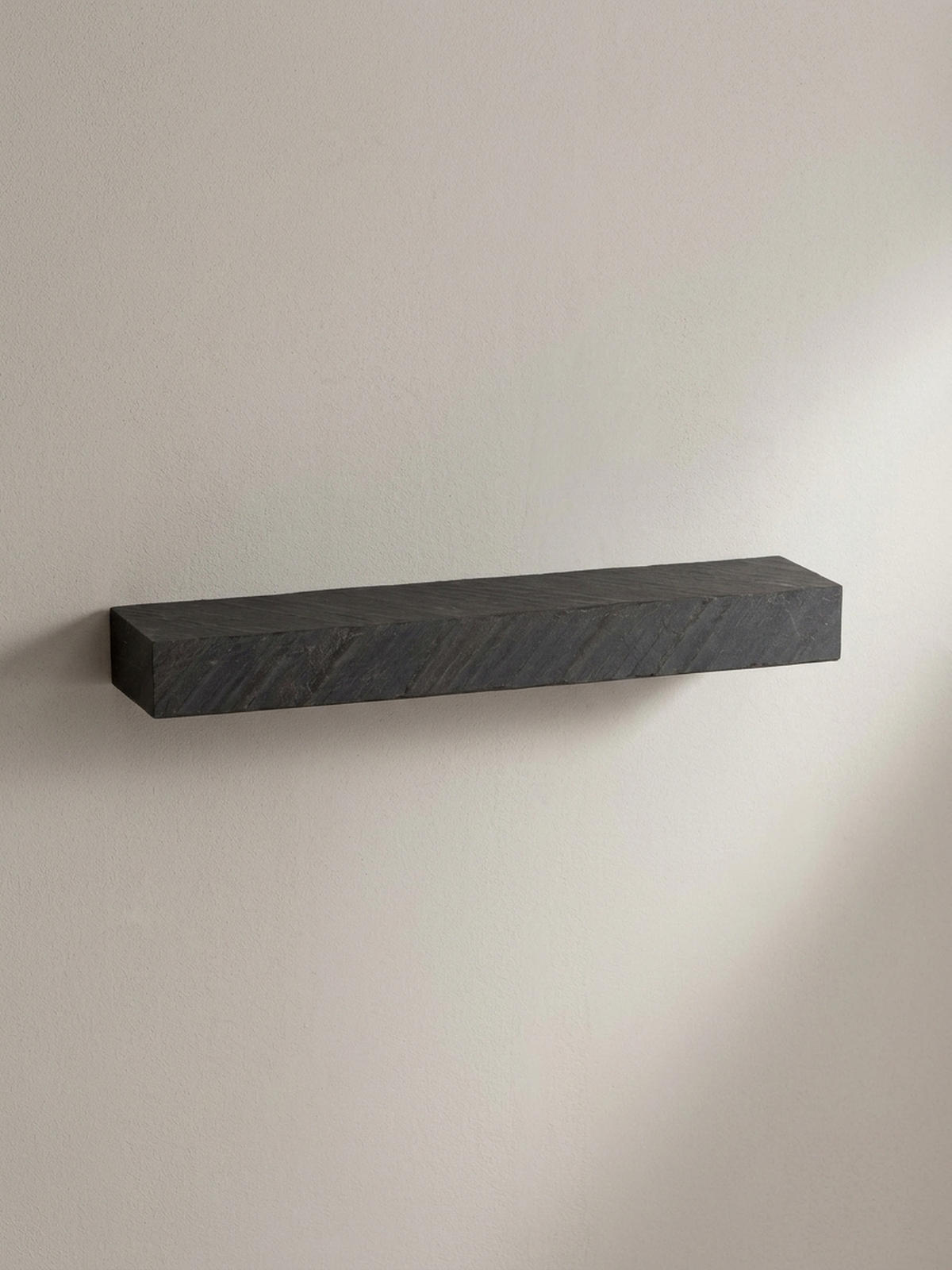 WANDREGAL Mango Massivholz Steinoptik Rechteckig Modern, Grau 90x20x10 cm - Grau, Holz (90/10/20cm) - KADIMA DESIGN