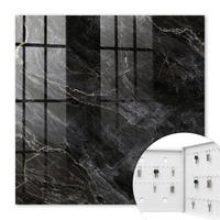 SCHLÜSSELBOX Weiß 30x30 cm – Türöffnung nach rechts - Stilvolle Eleganz - Schwarz, Metall (30/30/5cm) - TULUP