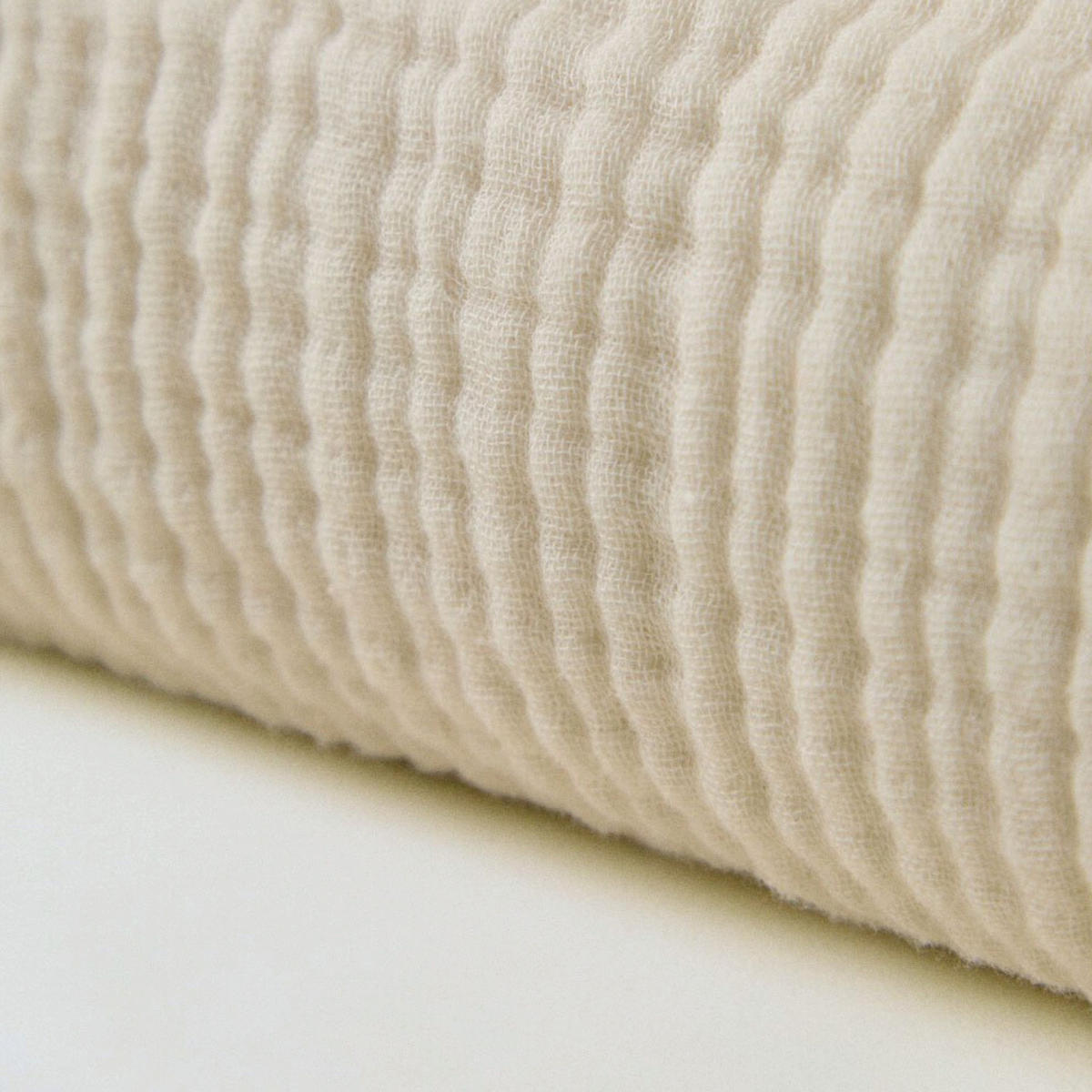 TAGESDECKE Baumwollmusselin 180x250 cm. Beige. - Beige, Textil (180/250cm) - SOWL