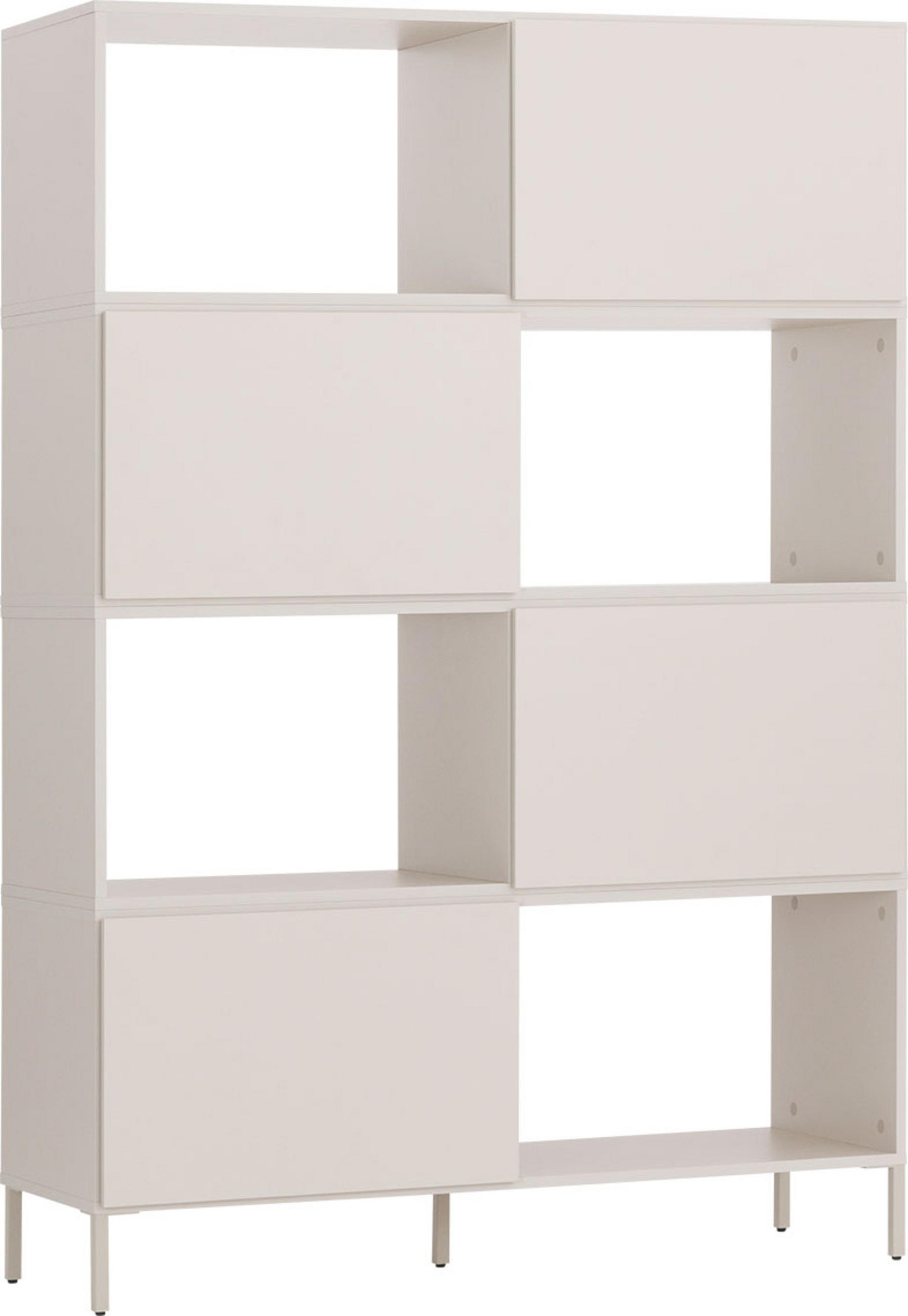 Vox Möbel Bücherregal Creme 43.5x175.5x121 cm