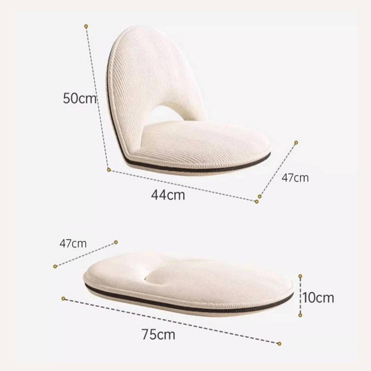 EINZELSOFA 47/44/50 cm - Beige, Textil (44/50/47cm) - Authentics