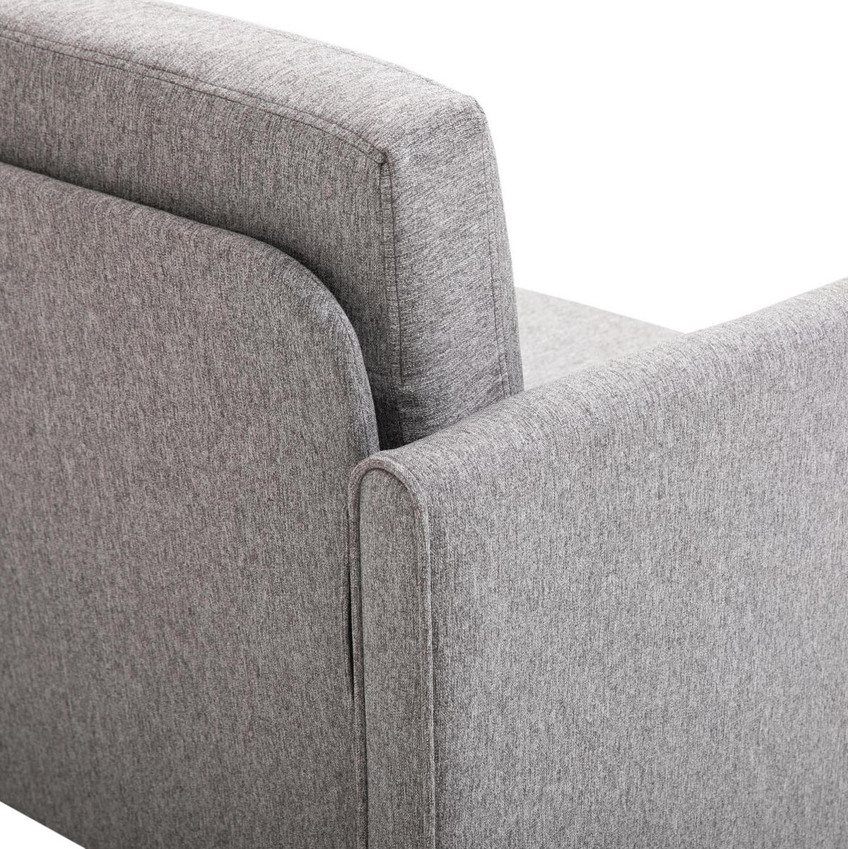 SOFA 141/65/78 cm in Hellgrau aus Leinen mit abnehmbaren Bezügen - Hellgrau, Textil (70/78/141cm) - Flora Grace